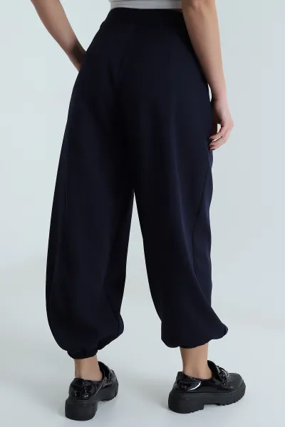 Lacivert Paça Lastikli Dabıl Kadın Pantolon 497555