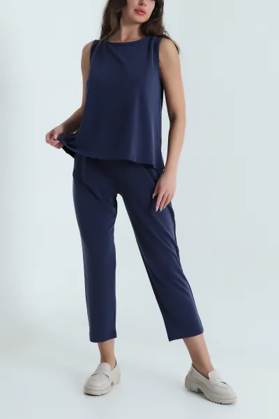 lacivert-pantolon-bluz-pike-modal-kadin-ikili-takim-469541