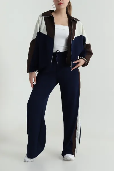 Lacivert Paraşüt Garnili Oysho Kadın İkili Takım 485702