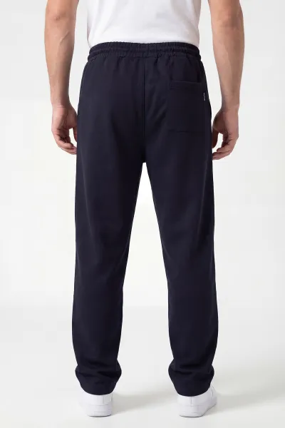 Lacivert Pike Kumaş Baggy Belden Bağlamalı Erkek Pantolon 442078