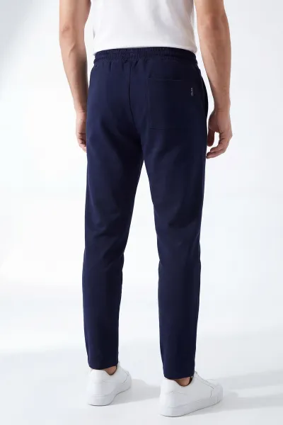 Lacivert Pike Kumaş Boyfriend Erkek Pantolon 450732