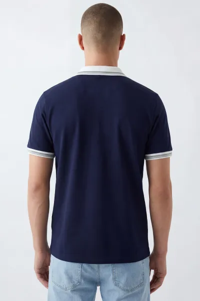Lacivert Polo Yaka Erkek Tişört 435385