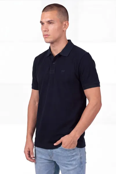 Lacivert Polo Yaka Erkek Tişört 458860