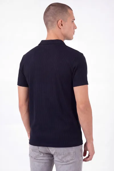 Lacivert Polo Yaka Erkek Tişört 458876