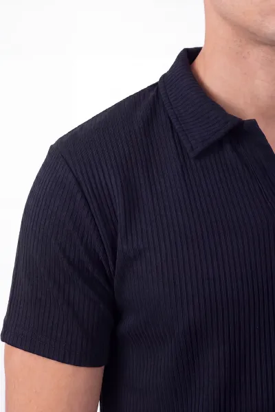 Lacivert Polo Yaka Erkek Tişört 458876