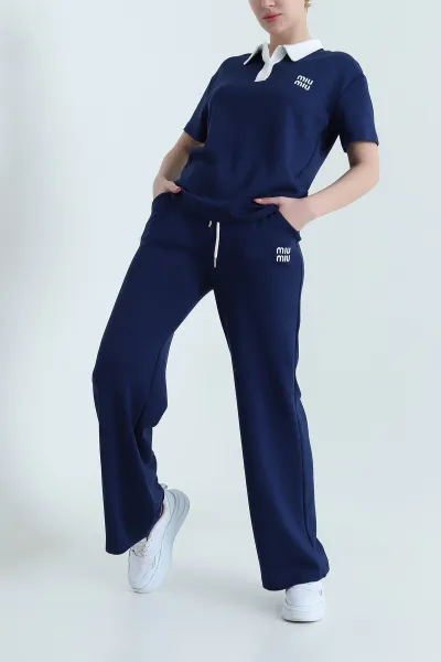 lacivert-polo-yaka-oysho-kadin-ikili-takim-438884