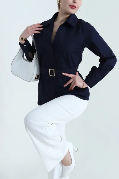 lacivert-poplin-kruvaze-yaka-kadin-gomlek-442573