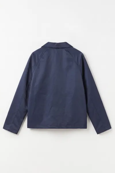Lacivert Reglan Kol Fermuarlı Erkek Ceket 491795