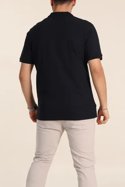 Lacivert Regular Fit Basic Polo Yaka Erkek Tişört 342465