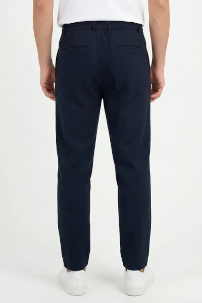Lacivert Regular Fit Bel Lastikli Erkek Pantolon 421713