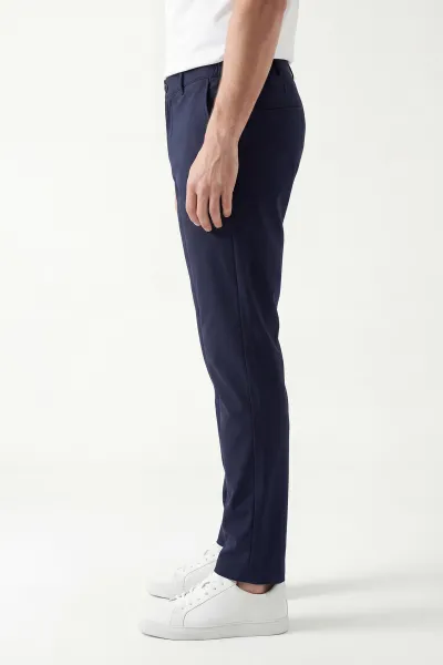 Lacivert Regular Fit Beli Lastikli Erkek Pantolon 430622