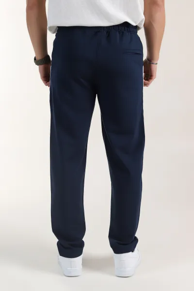 Lacivert Regular Fit Çimalı Şerit Detaylı Erkek Eşofman Altı 402369