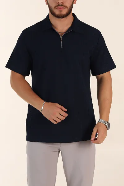 lacivert-regular-fit-fitilli-doku-fermuarli-polo-yaka-erkek-tisort-369059