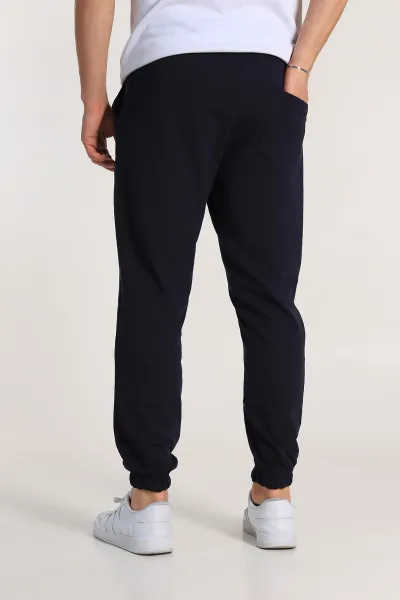 Lacivert Regular Fit İki İp Paça Lastikli Erkek Eşofman Altı 338277