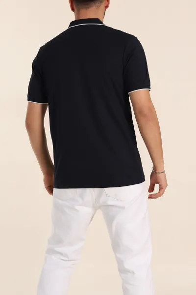 Lacivert Regular Fit Polo Yaka Erkek Tişört 338472