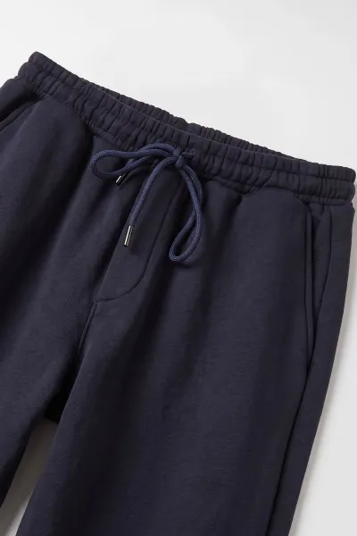 Lacivert Regular Fit Üç Fit Şardonlu Erkek Eşofman Altı 501315