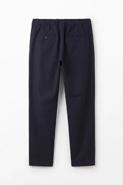 Lacivert Regular Fit Yeni Sezon Belden Bağlamalı Erkek Pantolon 498404