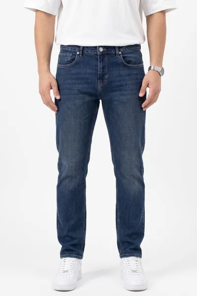 Lacivert Regular Fit Yeni Sezon Cep Detaylı Erkek Kot Pantolon 500866