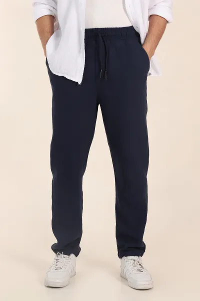 lacivert-relaxed-fit-kalin-muslin-keten-erkek-jogger-esofman-alti-354105