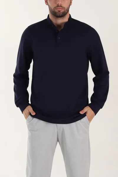 lacivert-relaxed-fit-oysho-kumas-hakim-yaka-erkek-sweatshirt-399609