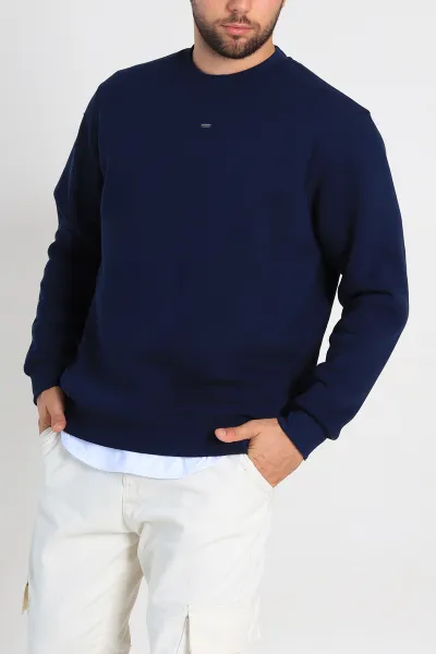 lacivert-relaxed-fit-uc-ip-sardonlu-kol-detayli-erkek-sweatshirt-309954