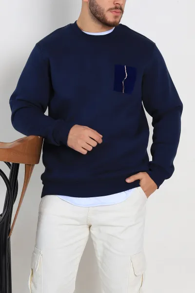 lacivert-relaxed-uc-ip-sardonlu-baski-detayli-erkek-sweatshirt-311191