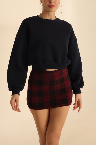 Lacivert Şardonlu Bayan Sweat 215111
