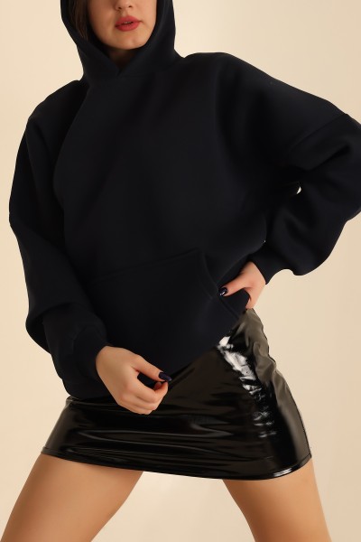 Lacivert Şardonlu Bayan Sweat 221855
