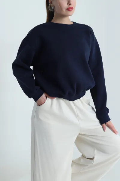 lacivert-sardonlu-uc-ip-kadin-fermuarsiz-sweat-489843