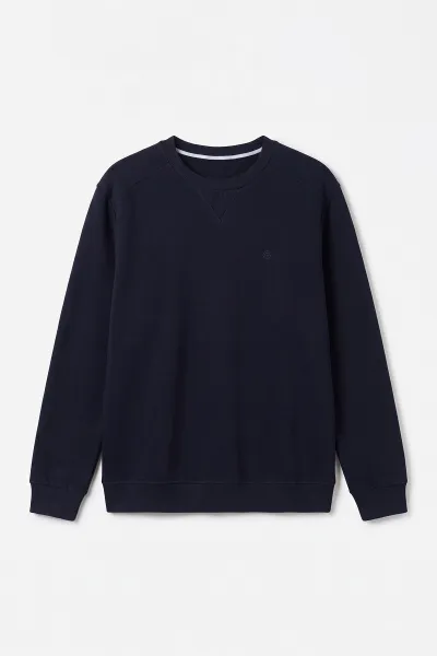 Lacivert Selanik Bisiklet Yaka Erkek Sweatshirt 494735