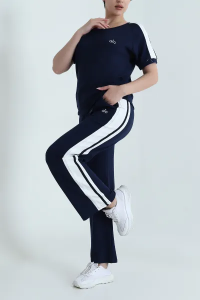 Lacivert Şerit Detay Oysho Kadın İkili Takım 466240
