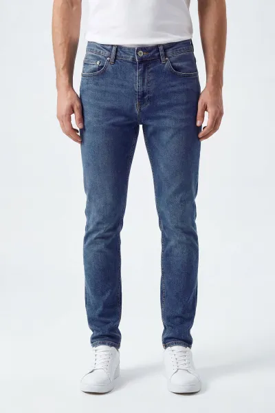 Lacivert Skinny Fit Erkek Kot Pantolon 430722