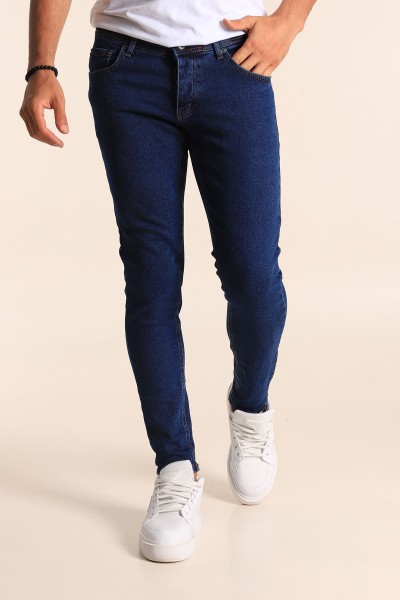 Lacivert Skinny Fit Likralı Erkek Kot Pantolon 194728 Modamızbir