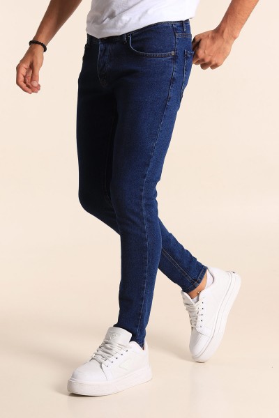 Lacivert Skinny Fit Likralı Erkek Kot Pantolon 194728 Modamızbir