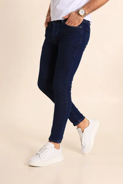 Lacivert Skinny Fit Likralı Erkek Kot Pantolon 226916 | ModamızBir ...