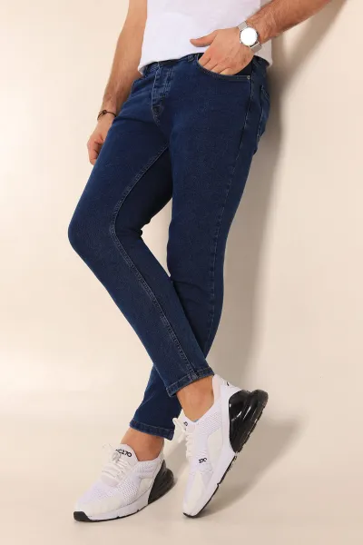 Lacivert Skinny Fit Likralı Erkek Kot Pantolon 235786 | ModamızBir ...