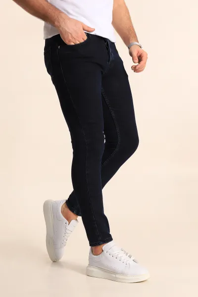 Lacivert Skinny Fit Likralı Erkek Kot Pantolon 244538 Modamızbir