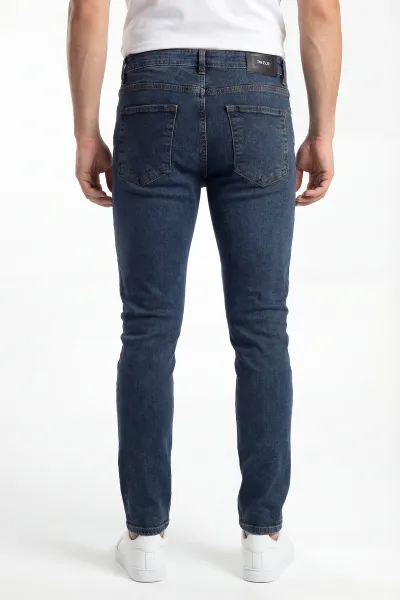 Lacivert Skinny Fit Likralı Erkek Kot Pantolon 430949