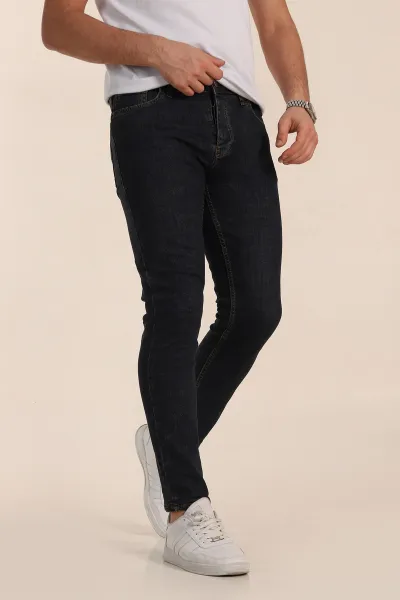 lacivert-skinny-fit-yikamali-taslama-detayli-erkek-kot-pantolon-354430
