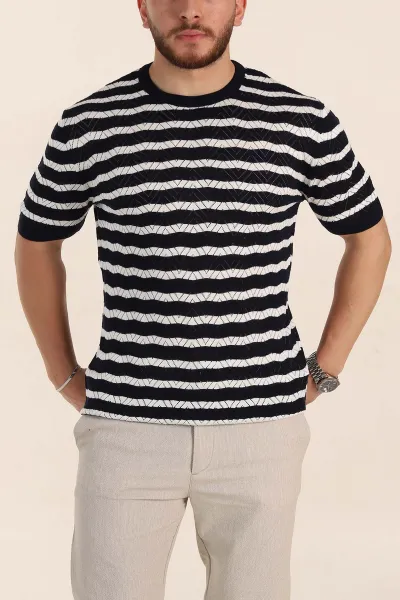 lacivert-slim-fit-cizgili-bisiklet-yaka-erkek-triko-tisort-358311