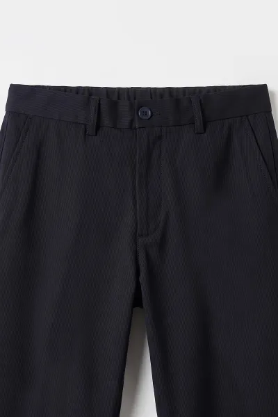 Lacivert  Slim Fit Duble Paça Erkek Pantolon 493251