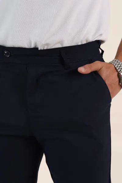 Lacivert Slim Fit Erkek Kumaş Pantolon 367969