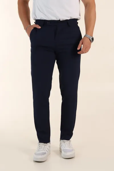Lacivert Slim Fit Erkek Kumaş Pantolon 367969