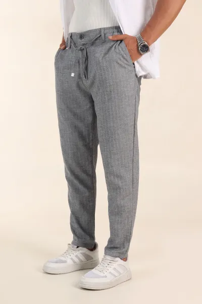 lacivert-slim-fit-kircilli-kumas-bel-lastikli-erkek-jogger-pantolon-380956