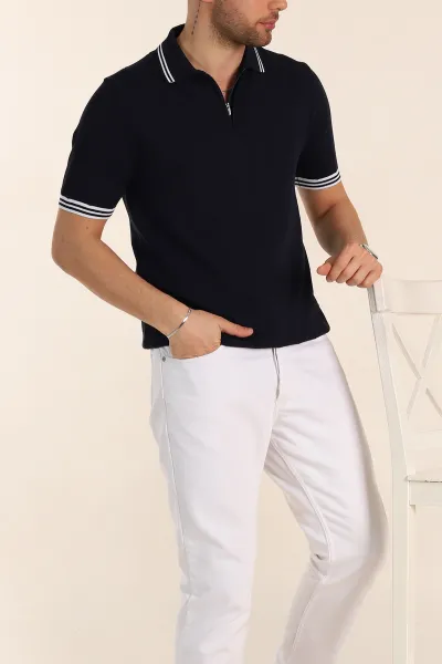 lacivert-slim-fit-likrali-fermuarli-polo-yaka-kisa-kollu-triko-tisort-338554