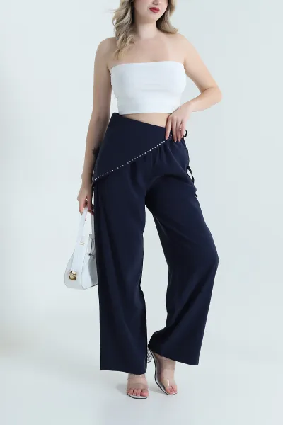 Lacivert Suwet Modal Kumaş Kadın Pantolon 467094