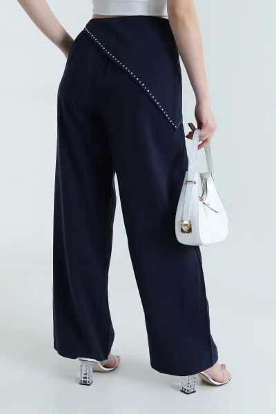 Lacivert Suwet Modal Kumaş Kadın Pantolon 467094