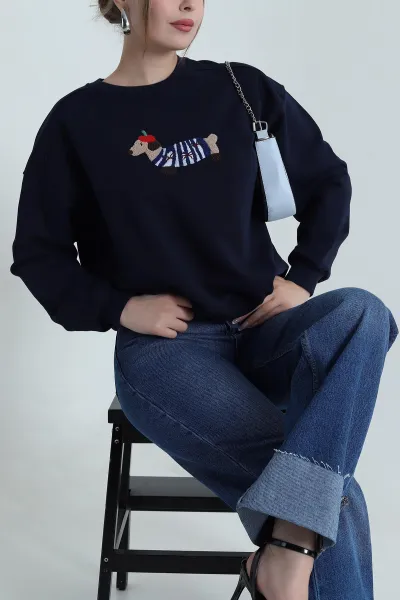 lacivert-suzene-nakisli-sardonsuz-uc-ip-kadin-sweat-486606