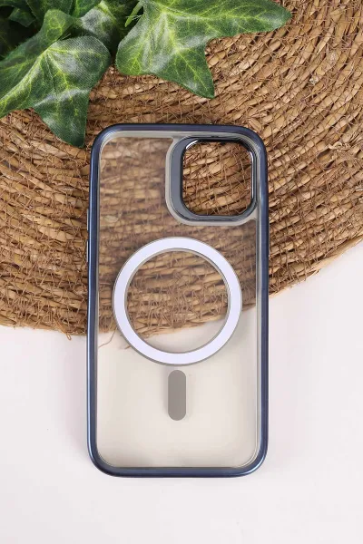 Lacivert TeknoCase İphone 12/12 Pro Uyumlu Believe Serisi Lens Hediyeli Silikon Telefon Kılıfı 472494