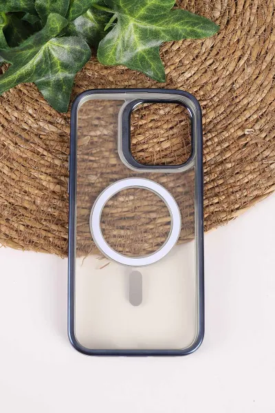 Lacivert TeknoCase İphone 14 Pro Max Uyumlu Believe Serisi Lens Hediyeli Silikon Telefon Kılıfı 472504